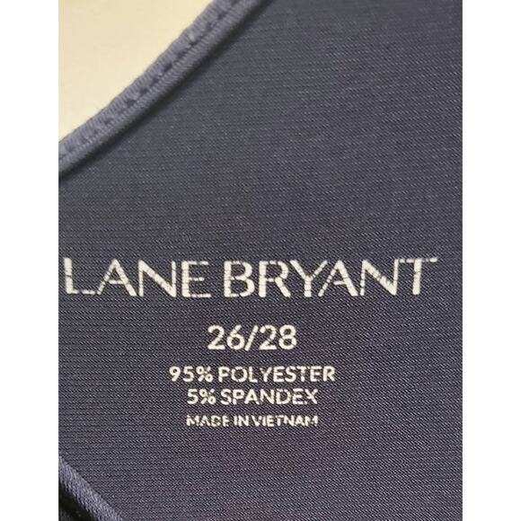 Lane Bryant Hi Low Polyester Shirt Royal Blue Blouse Plus Size 26/28 - Picture 4 of 7